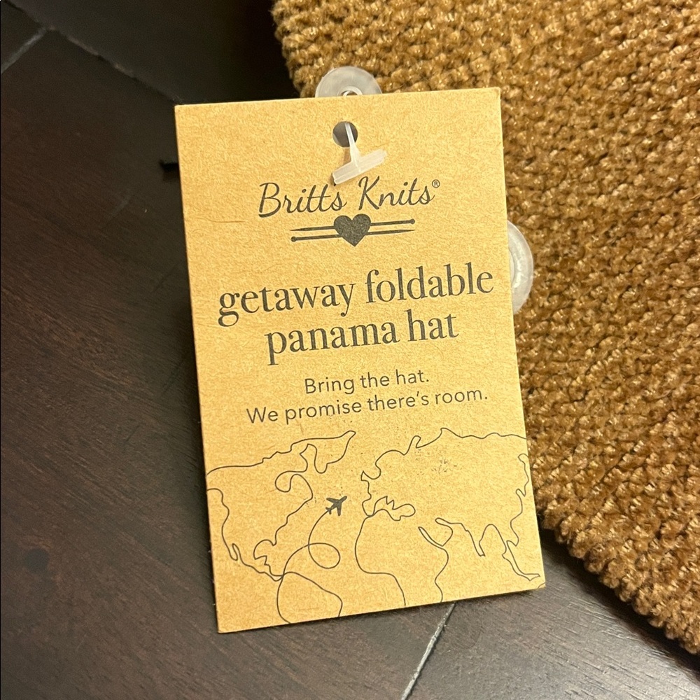 Britt’s Knits Getaway Foldable Panama Bucket Hat Packable Chenille Chestnut OS - Picture 6 of 13